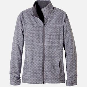 PrAna Gray Jacquard Reeve Full Zip Long Sleeve Jacket XS,running, hiking, yoga